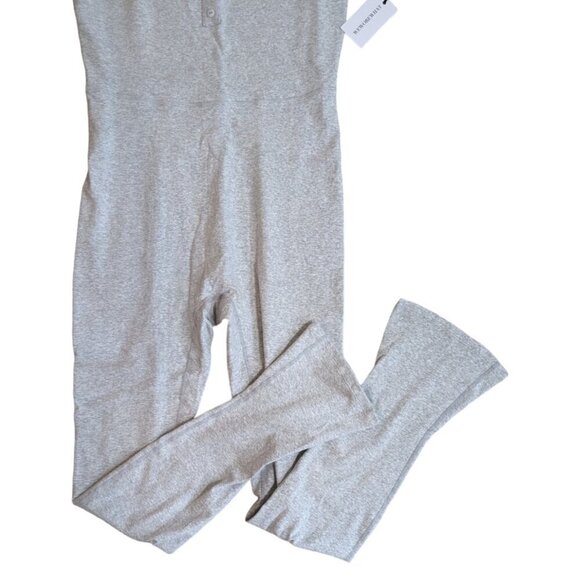 WeWoreWhat REVOLVE Heather Gray Henley Flare Jumpsuit XL - Picture 5 of 12
